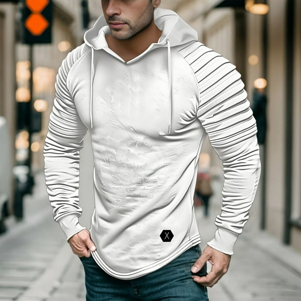MHFRRA Sudadera con Capucha, Cálida y Cómoda, Informal, de Manga Larga, para Exteriores, Deportiva, Suave y Acogedora, para Invierno Blanco