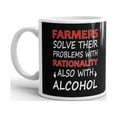 thumbnail image 2 of Farmers Solve Their Problems with Rationality Also with Alcohol Coffee Tea Ceramic Mug Office Work Cup Gift 15 oz, 2 of 3