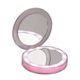 thumbnail image 2 of Espejo de bolsillo compacto plegable portátil Sensor inteligente luz LED espejo de maquillaje rosa, 2 of 8