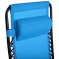 thumbnail image 6 of GVN 2 Pieces Folding Lounge Chair with Zero Gravity-Light Blue, Adjustable Zero Gravity Folding Reclining for Deck, Beach, Yard, 6 of 7