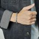 thumbnail image 4 of Titanium Link Bracelet, Square Byzantine Stainless Steel Style, 4 of 5