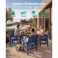 thumbnail image 3 of WINSOON 5-Piece HIPS All Weather Outdoor Patio Dining Sets, 1-Table 4-Chairs, Sturdy Frame & Easy to Install for Family Use,Navy, 3 of 9