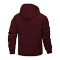 thumbnail image 4 of FEIFLY Men's Heavyweight Plush Windproof Zip Up Outerwear Jackets Long Sleeve Warm Hooded Sweatshirt Outerwear Coats, 4 of 4