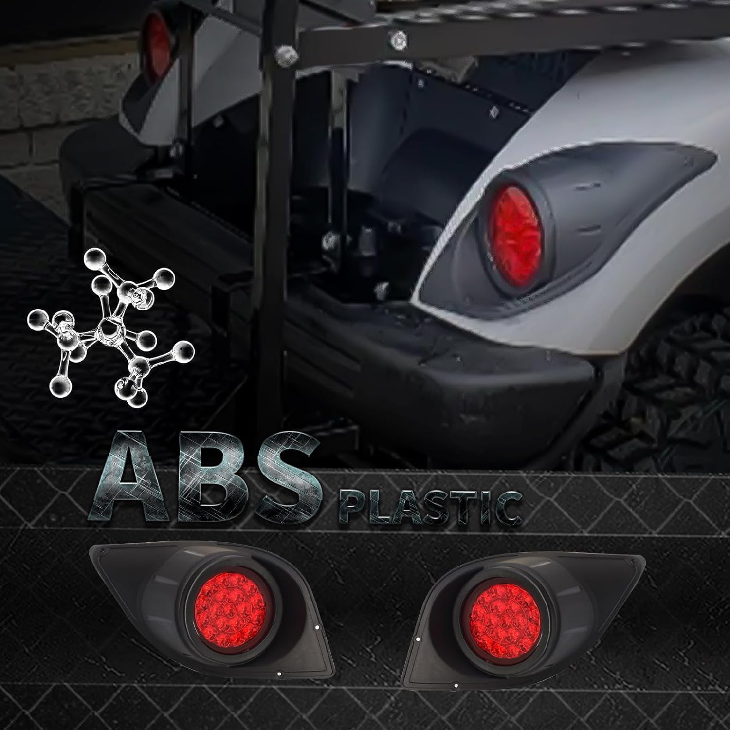LED Golf Cart Tail Light Kit for Drive G29 2007-2016, 12V Rear Light Replacement Assembly Fit Gas & Electric Carts Easy Plug-and-Play Upgrade