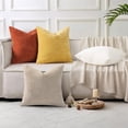 thumbnail image 4 of decorUhome 18x18 Set of 2 Throw Pillow Covers, Decorative Soft Chenille Pillow Covers for Couch, Rust, 4 of 9