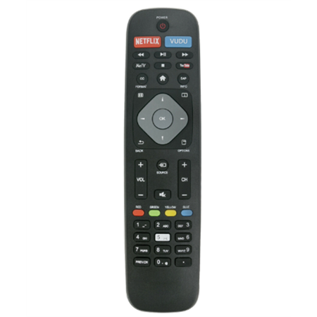 New Remote Control Compatible with Philips 4K Ultra HD Smart TV with Netflix Vudu NetTV Application Key
