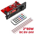 thumbnail image 1 of 2 * 80W 160W Amplificador Bluetooth MP3 Placa Decodificadora 12V DIY Reproductor MP3 Coche Módulo De Radio FM TF Micrófono USB Grabación Manos Libres Llamada Gao Jiahui unisex, 1 of 2