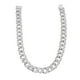 thumbnail image 2 of Collar cubano para hombre, joyería de diamantes de 16 pulgadas, collar de hip hop, cadena de eslabones cubanos de Miami, plata, 2 of 14