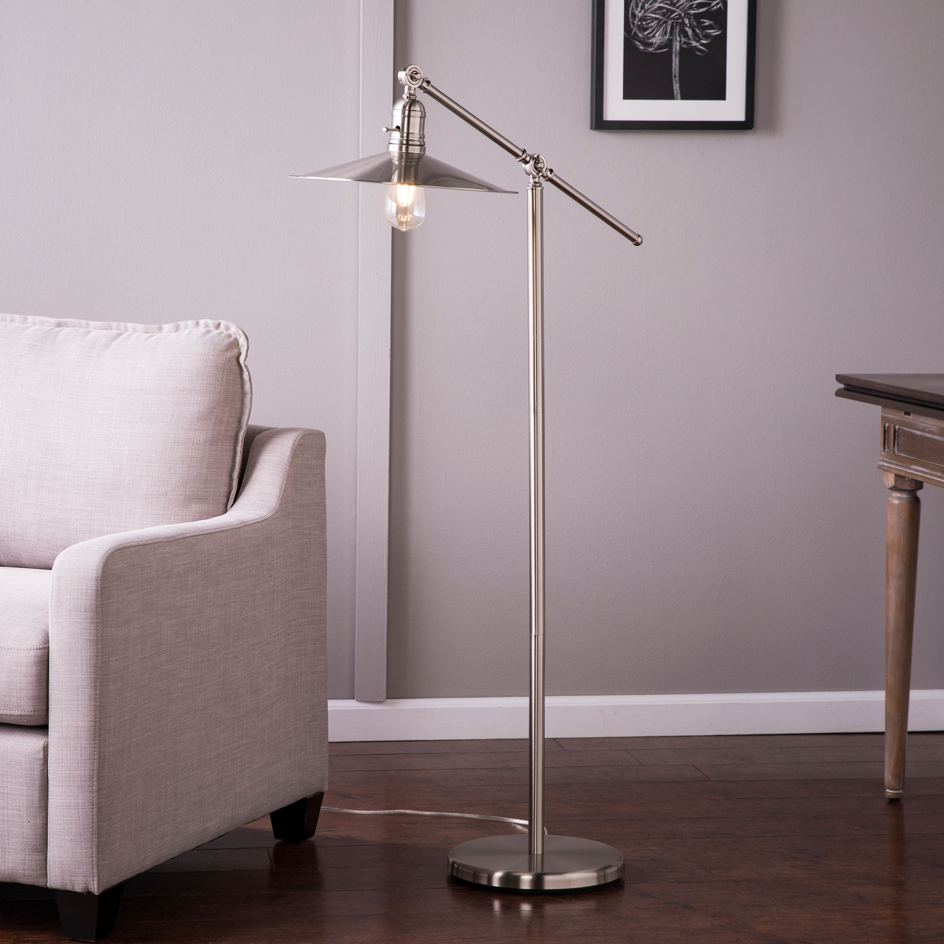 Southern Enterprises Makrim Floor Lamp Contemporary Style Brushed Southern Enterprises Makrim Floor Lamp Contemporary Style Brushed Nickel