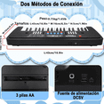 thumbnail image 2 of Teclado Para Niños Con Micrófono, Teclado De Piano Portátil Negro, 2 of 7