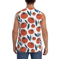 thumbnail image 4 of Haiem Men's Hand Drawn Tomatoes Print Tank Tops Summer Sleeveless Cut Off Workout T-Shirts Fitness Vest Athletic Undershirts-Medium, 4 of 8