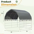 thumbnail image 3 of Mellcom 10'x10' Corral Shelter, Heavy Duty Round Style Canopy, Waterproof and UV Resistant Cover for Agricultural Storage,Gray, 3 of 8
