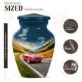 thumbnail image 2 of JAGASY Red Car Small Urn for Ashes Adult Male, Blue Small Urns for Human Ashes Keepsake, Mountain Grassy Landscape & Clouds Decorative Urns for Couple, Funeral Tiny Urn for Mom & Dad, (3 Inch), 2 of 7