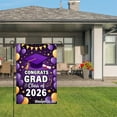 thumbnail image 3 of Jbralid Congrats Grad Class Of 2026 Purple Gold Balloons Cap Diploma Garden Flag For Spring Summer Home Outdoor Garden Yard Door Decor 12x18 inch, 3 of 5