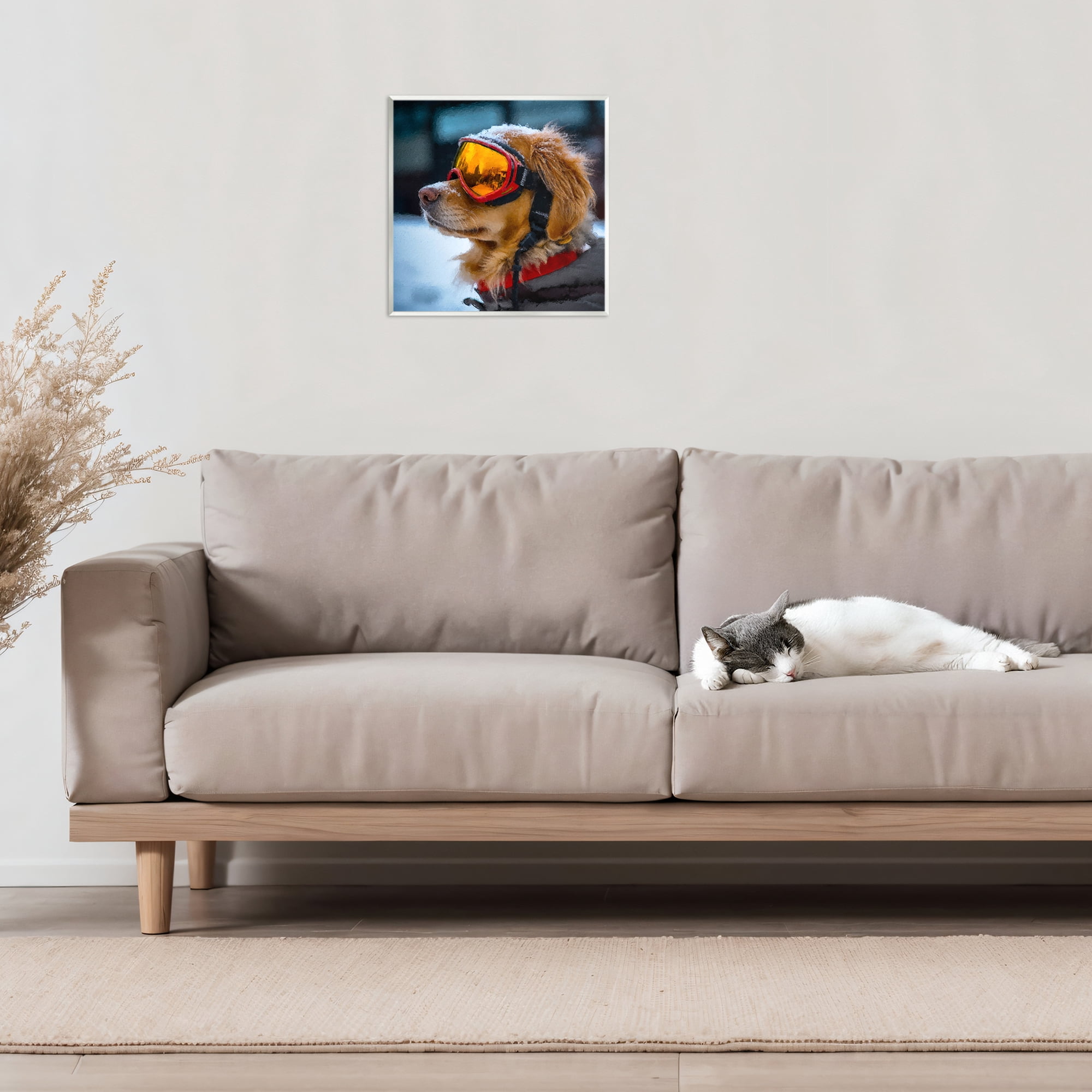 Stupell Industries Ski Goggles Dog Wall Plaque Art, design by Sean Parnell