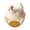 A-21cm, variant on SUYOLL Elegant Hen Shaped Egg Basket Cute Decorative Wire Holder With Ceramic Lid Nice Preservation Making Eggs Safer For Kitchen Storage