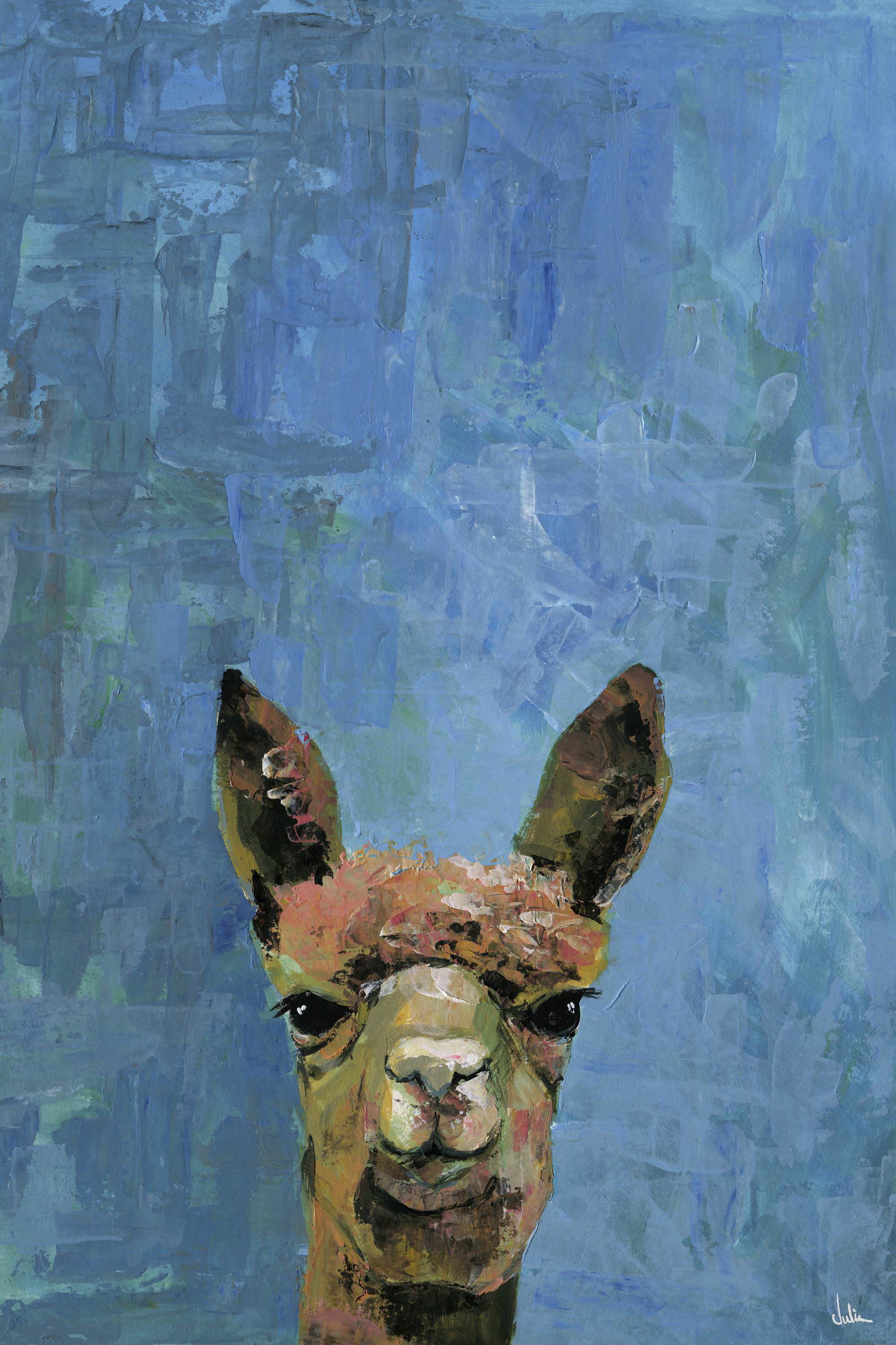 What up Llama Painting Print on Wrapped Canvas