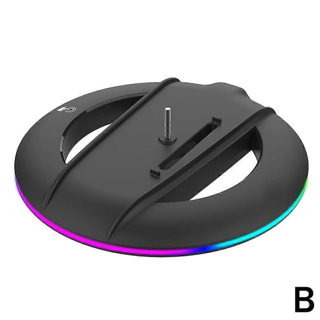For PS5 Pro Multi-functional Cooling Base Grip Charge Base with RGB Light Rings