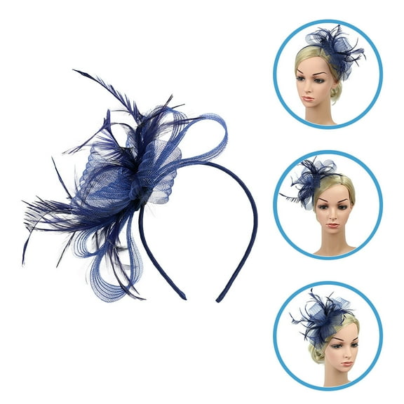 BESTONZON Tea Party Headpiece for Women Fascinator Hat Navy 1Set Elegant Design