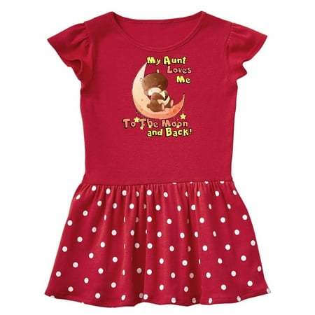 

Inktastic My Aunt Loves Me To the Moon and Back Gift Baby Girl Dress