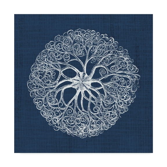 Sea Anemone on Indigo II' Canvas Art by Vision Studio
