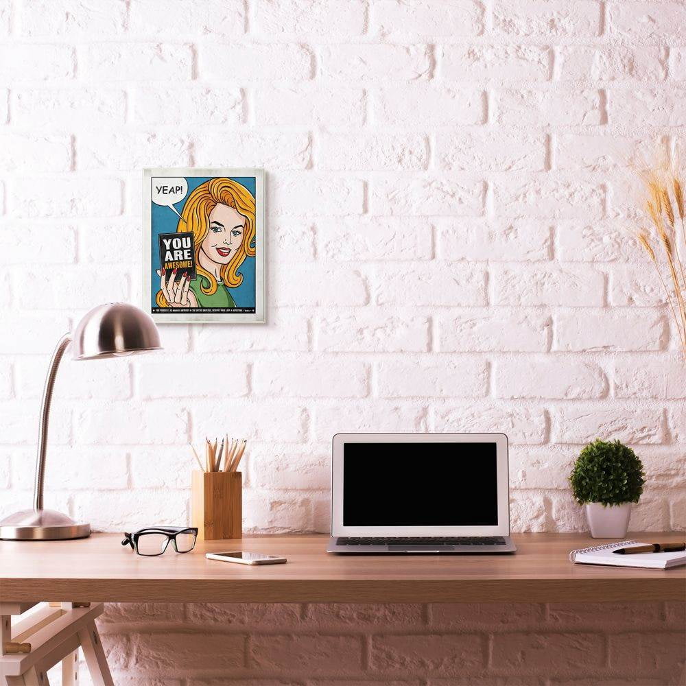 Stupell Industries You Are Awesome Vintage Comic Book Design Wall Plaque by Ester Kay