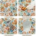 thumbnail image 4 of 60x84inches Eucalyptus Leaves Fall Tablecloth Orange Blue Leaves Print Rectangle Table Cloth Cover Autumn Kitchen Dining Table Decoration for Thanksgiving Day Harvest Party Outdoor Camping, 4 of 7