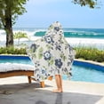 thumbnail image 3 of Yayeee Kids Hooded Towel with Hand Pockets Beach Soft Absorbent Bath Wrap 50 x 23.5 inch, Light Floral Pattern, 3 of 5