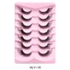 thumbnail image 2 of Pestañas postizas tipo ojo de gato Pestañas postizas dramáticas Aspecto natural 7 pares Paquete de extensión de ojos de zorro Pestañas postizas de visón gruesas y esponjosas 8D Luz no tóxica, 2 of 5
