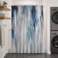 thumbnail image 2 of Blue Gray Ombre Shower Curtain - Water Repellent Fabric Shower Curtains Washable, Abstract Modern Art Oil Painting Decorative Polyester Cloth Bathroom Curtains Modern Bath Decor 72"x72", 2 of 8