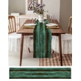 thumbnail image 3 of ERUNPONLY Retro Wood Grain Table Runner - 108 Inch Long Farm Green Smear Vintage Wooden Cotton and Linen Blended Dress Scarves Farmhouse Table Runner for Kitchen Dining, Coffee Table, 13" x 108", 3 of 8