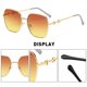 thumbnail image 3 of Gafas de sol cuadradas retro para tiro callejero, gafas de sol de moda con montura grande, hechas de metal, 3 of 5