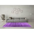 thumbnail image 3 of Ahgly Company Indoor Square Abstract Purple Contemporary Area Rugs, 6' Square, 3 of 4