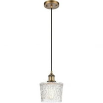 516-1P-BB-G402 Innovations Lighting Niagra - 1 Light Mini Pendant-Brushed Brass Finish -Traditional Installation