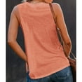 thumbnail image 6 of Jewelreauty Women Tank Tops Summer Casual Keyhole Collar Sleeveless Blouses Tee Solid Color Loose Shirts (S, Pink), 6 of 6