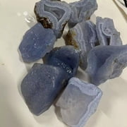EOEMY 50-80G Aaa Natural Blue Lace Agate Druzy Geode Quartz Crystal Specimens Gemstone