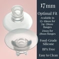 thumbnail image 2 of Pumping Pretty Inserts - 17mm (pair), Compatible with Wearable Breast Pumps, Fits 24mm to 30mm Flanges, Ideal for Flat Inverted Elastic Nipples, Breast Pump Accessories by Save The Milk, 2 of 13