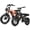 Black+Orange, variant on ESKUTE V100 & V300 Electric Bikes for Teens Adults, 750W–1500W Peak Motor, 28–30+MPH, 48V Removable Battery, Fat Tires, 7-Speed E-Bike with Dual Suspension, Black & Purple, UL2849