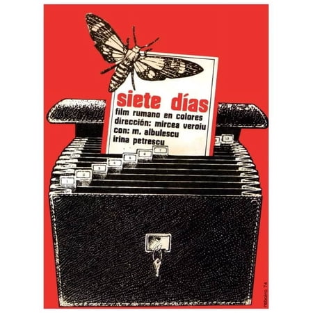 Siete dias, seven days film Decoration Poster.Graphic Art Interior design 16 x 24 Inch Poster