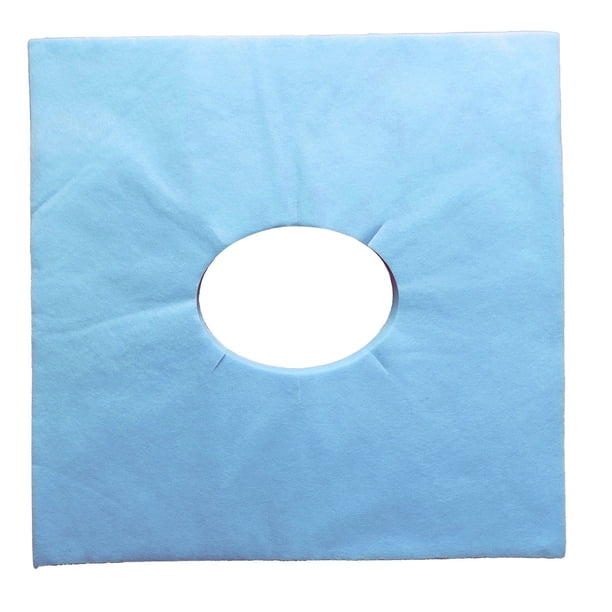 Toalla desechable con orificio para la cabecera, almohada, pañuelo para la cabeza, almohadilla para la cabeza, pañuelo para la cama con orificio cruzado, toalla cuadrada con orificio redondo blanco,