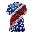 thumbnail image 3 of Suéteres de Algodón para Mujeres Cuello en V Manga Corta Impresión Independiente Día, Casual Verano Fondo Camiseta para el Hogar Y Diario, 3 of 3