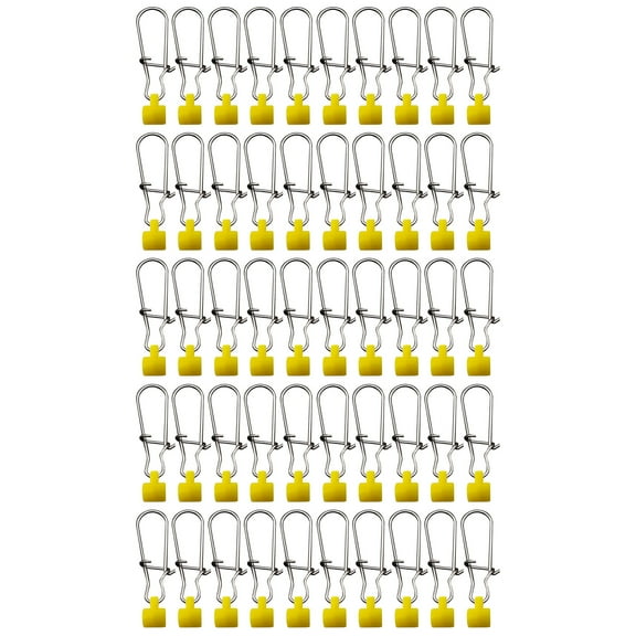 lixuesong 50pcs Fishing Clip Sinkers Swivels Line Connector Sinkers Slider Line Sinkers Slide Fishing Tackle Heavy Duty