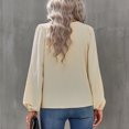 thumbnail image 4 of Camisas Para Mujer Camisetas de Gran Tamaño Manga Larga Otoño Invierno Temperamento Color Sólido Cuello Redondo Jersey Camisa Manga Linterna Camisa Suelta Odeerbi ODB136451, 4 of 8