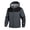 Dark grey, variant on Men's autumn and winter plus velvet jacket casual loose outdoor hooded jacket