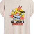 thumbnail image 3 of SpongeBob SquarePants - What Is Today Yesterdays Tomorrow - Juniors Ideal Flowy Muscle T-Shirt, 3 of 6