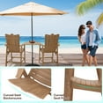 thumbnail image 6 of Naipo Tall Adirondack Chairs Set of 2, HDPE All Weather Adirondack Bar stools with Double Connecting Tray Weather Resistant for Patio Garden, Backyard Deck Lawn Pool ,Teak, 6 of 11