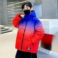 thumbnail image 2 of Kids Clothes Boys Gradient Color Coat Winter Jackets for Children Warm Thicken Hooded Parkas Cotton-Padded Windbreaker Outerwear, 2 of 6