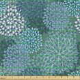 thumbnail image 2 of Ambesonne Floral Fabric by the Yard Upholstery, Clove Petals Vibrant, 1 Yard, Petrol Blue Teal, 2 of 5