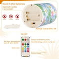 thumbnail image 5 of Yayeee Flameless Candles with Remote Flickering Battery Operated Multi Color Changing, Blue Floral, 5 of 7