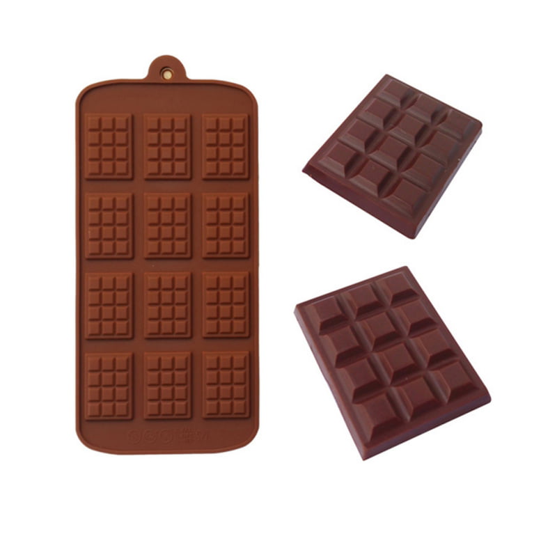 12 Grid Square Cube Silicone Cake Decor Mould Candy Cookie Chocolate Baking Mold 